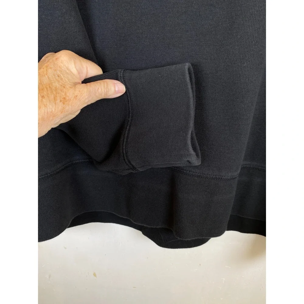 Banana Republic Quarter Zip Pullover Mens XL Black Excellent Cotton Blend Mock